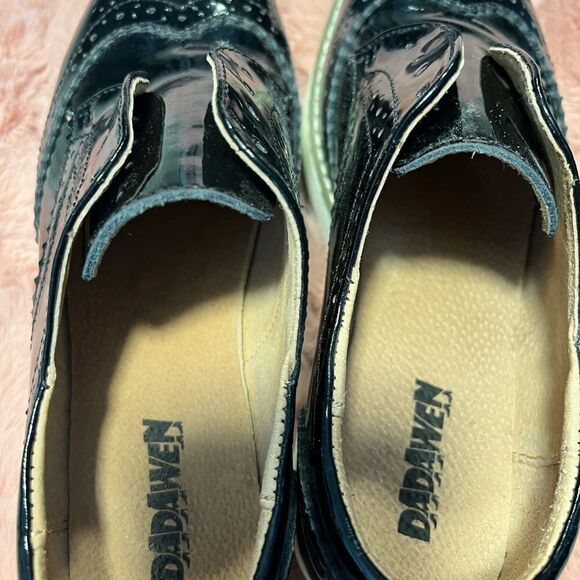 DADAWEN Platform Lace-Up Wingtips Square Toe Oxford. 9.5. - Picture 2 of 8